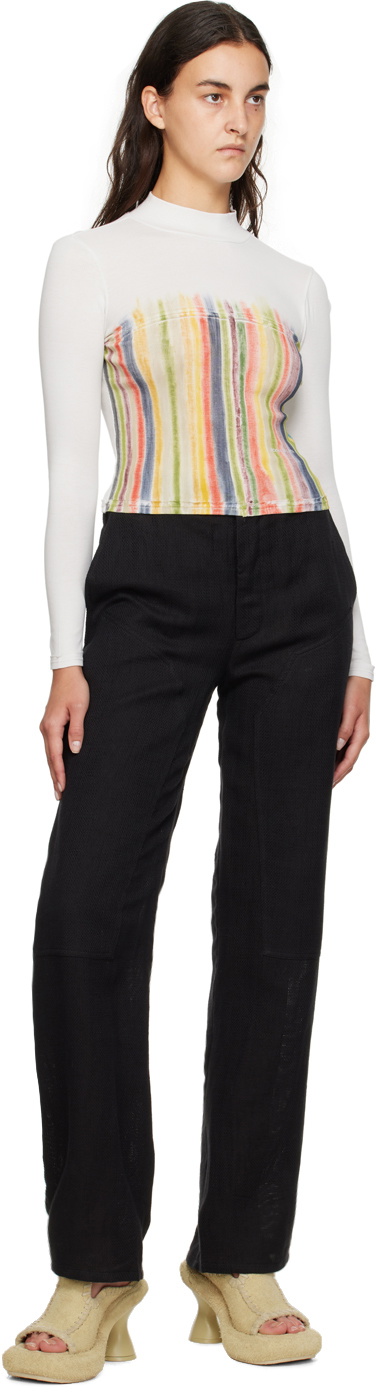 Eckhaus Latta White Lapped Baby Turtleneck