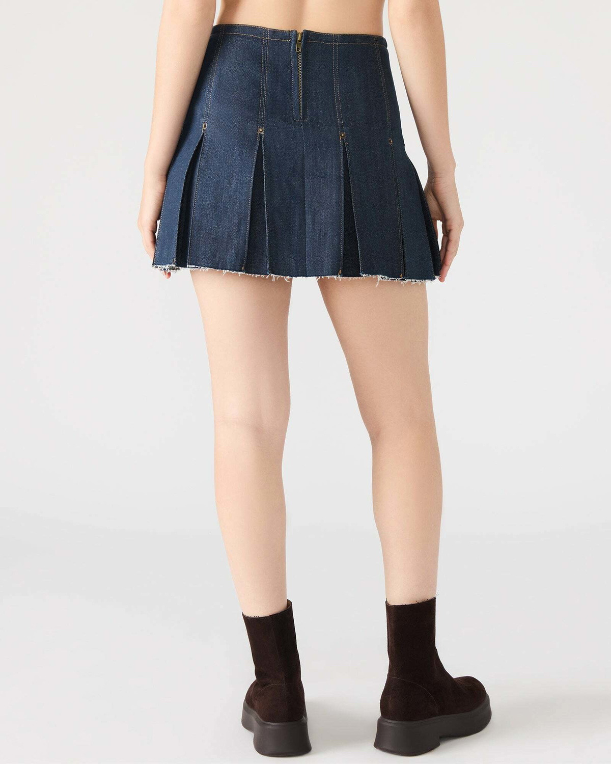 Steve Madden Joan Skirt in Dark Blue Denim