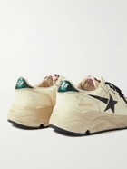 Golden Goose - Running Sole Distressed Leather Sneakers - White