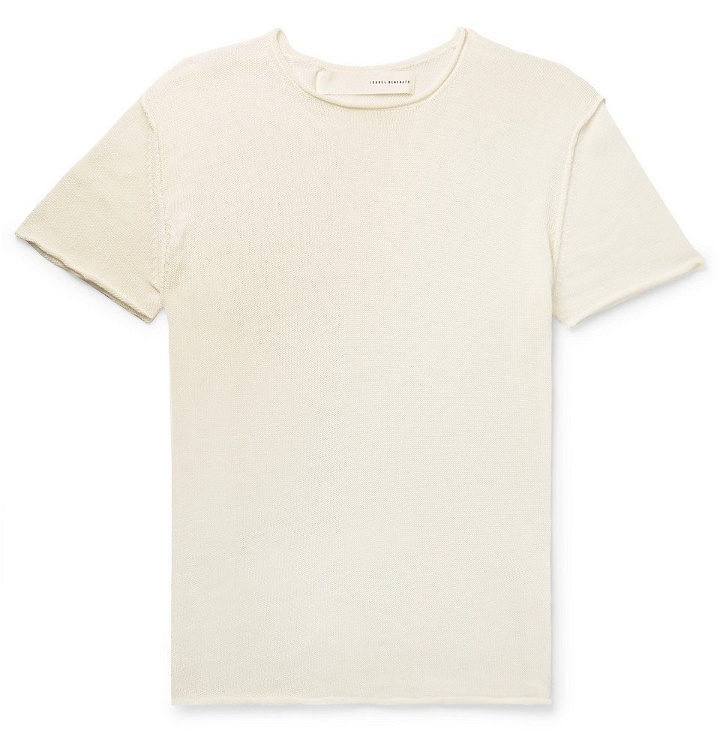 Photo: Isabel Benenato - Knitted Cotton T-Shirt - Men - White