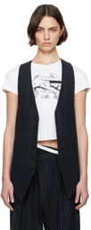 R13 Navy Elongated Vest