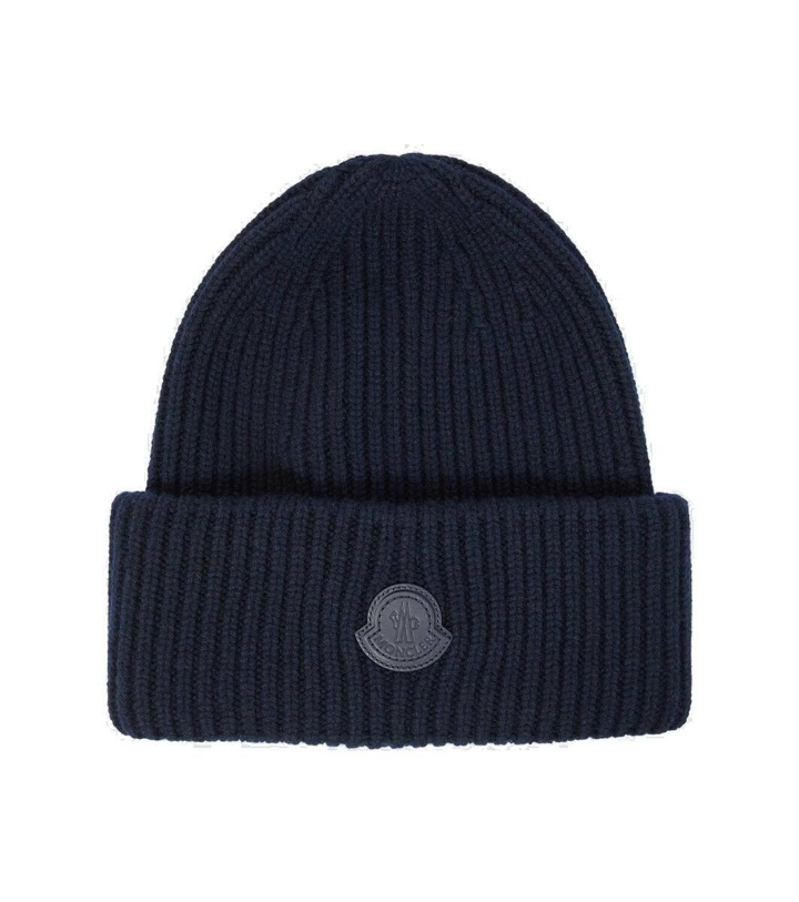 Photo: Moncler Leather-trimmed cashmere beanie