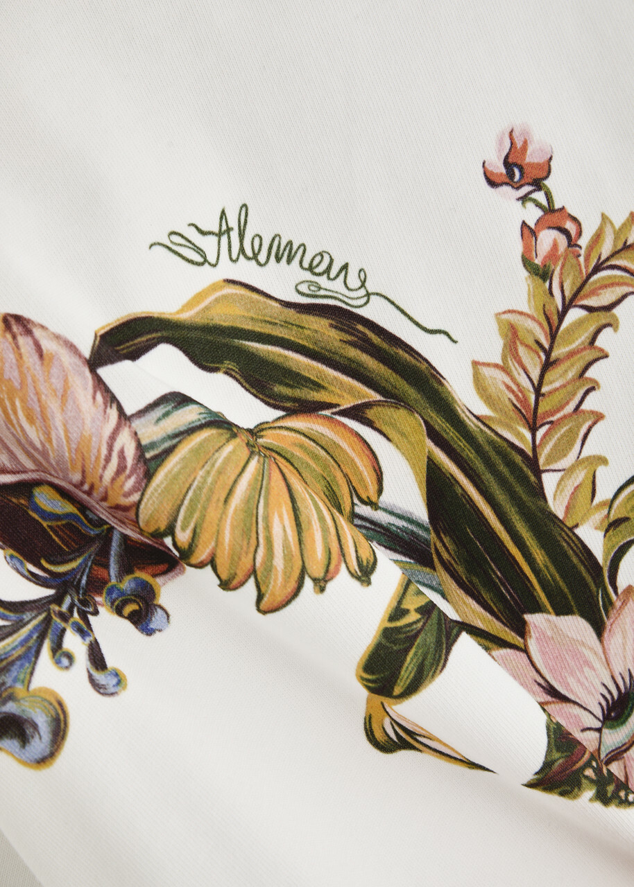 Alemais Oleander Printed Cotton T-shirt Multicoloured