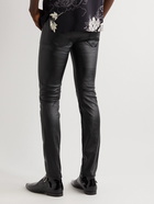 SAINT LAURENT - Skinny-Fit Leather Trousers - Black