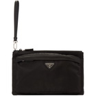 Prada Black Flat Handle Pouch