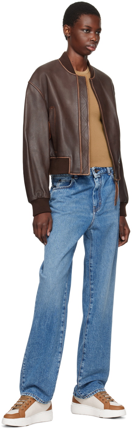 24AW new/Weekend Max Mara ガイザーレザージャケット Jacket WEEKEND MAX MARA Angel Leather Jacket Weekend Max Mara