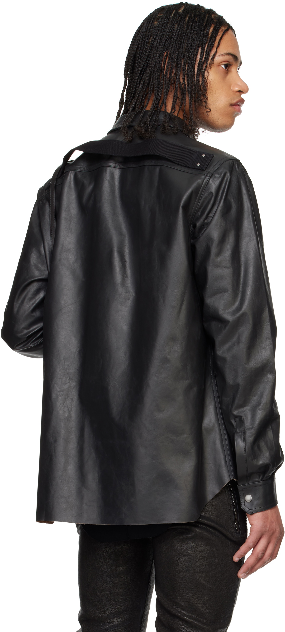 Rick Owens leather outer shirt 44 Sサイズ Rick Owens leather outer shirt 44 Sサイズ