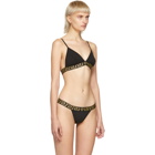 Versace Underwear Black Medusa Triangle Bra