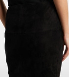 Stouls Gin suede midi skirt