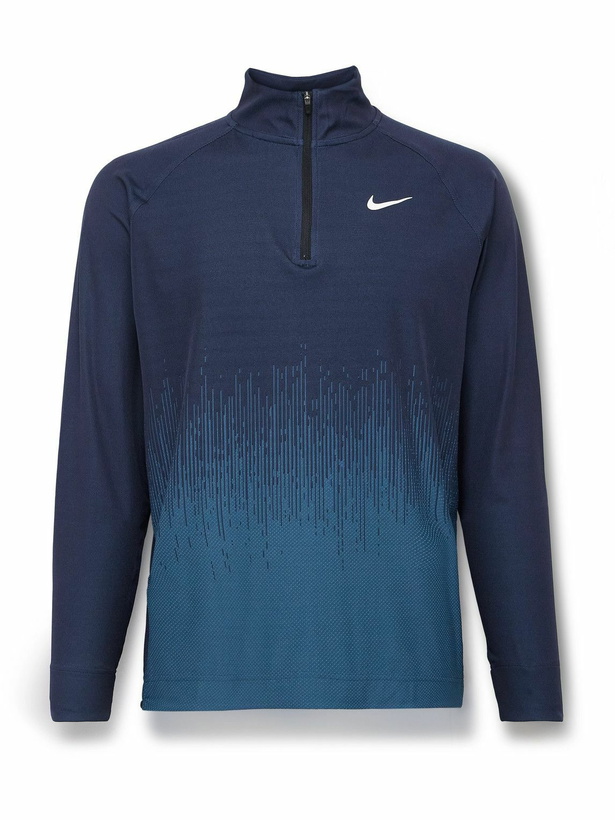 Photo: Nike Golf - Tour Dri-FIT ADV Half-Zip Golf Top - Blue