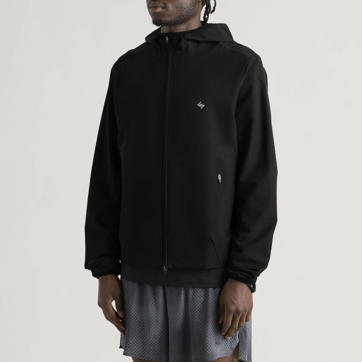 Represent 247 Men's Bonded Running Jacket in Jet Black