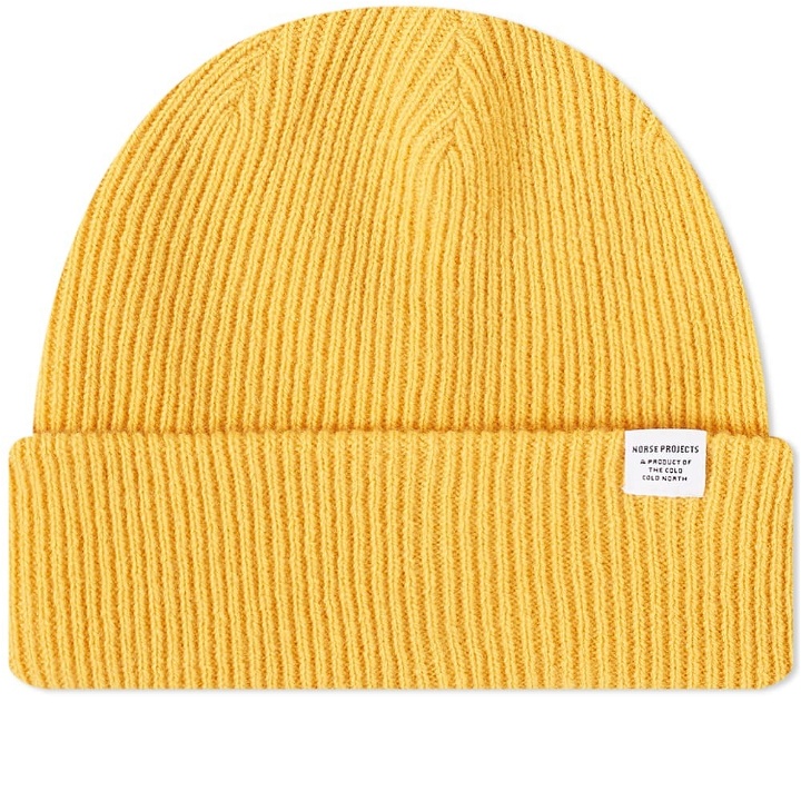 Photo: Norse Projects Men's Norse Beanie in Industrial Yellow
