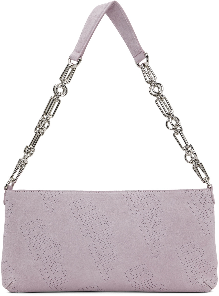 BY FAR Purple Perforated Suede Holly Bag By Far