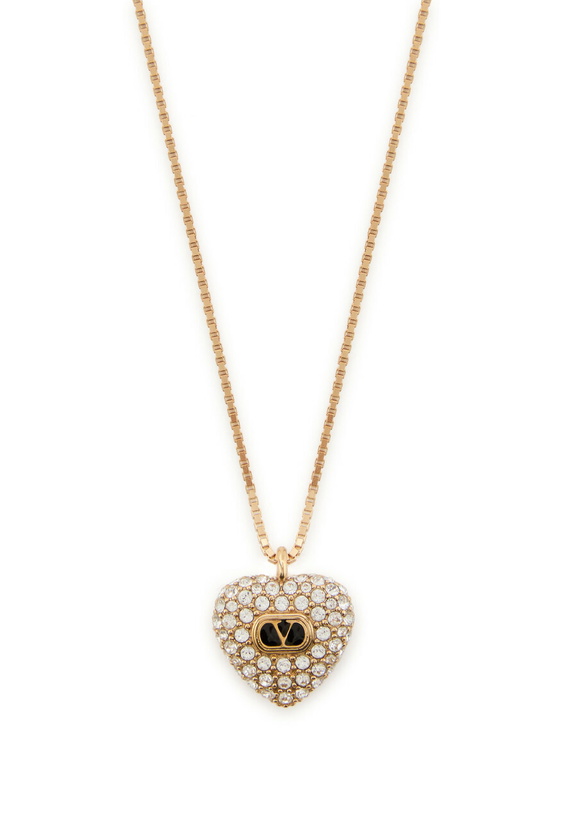 Photo: Valentino Coeur Royal Pavé Necklace - Gold - One Size