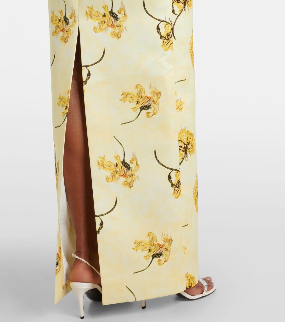 Emilia Wickstead Laelia floral strapless corset gown