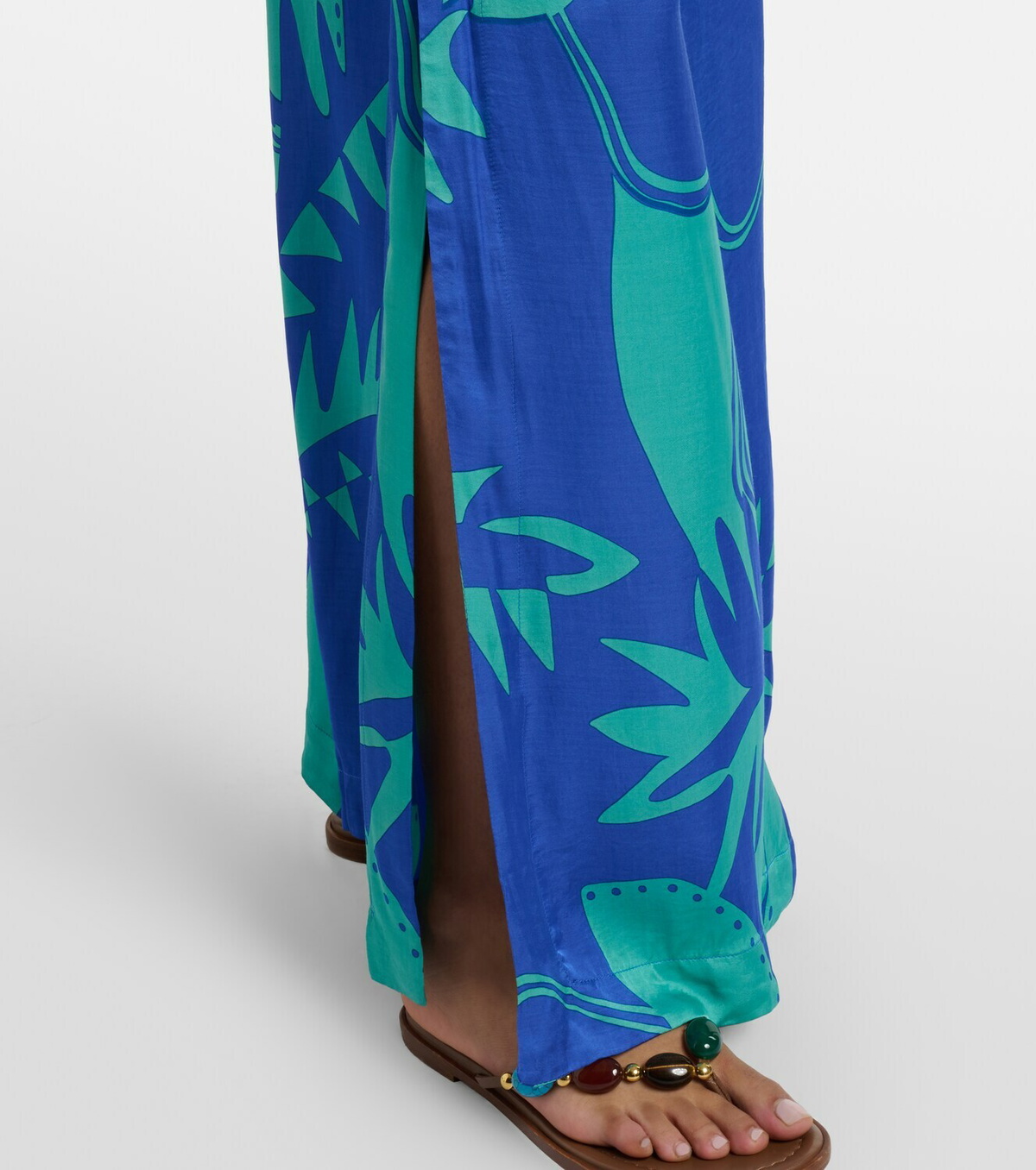 Poupette St Barth Clea printed high-rise wide-leg pants