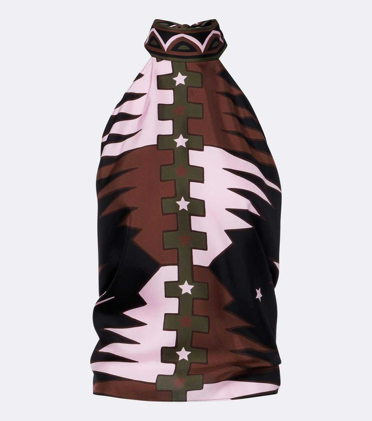 Pucci Valdimontone halterneck silk twill top