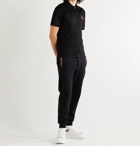 ALEXANDER MCQUEEN - Logo-Appliquéd Mercerised Cotton-Jersey Polo Shirt - Black