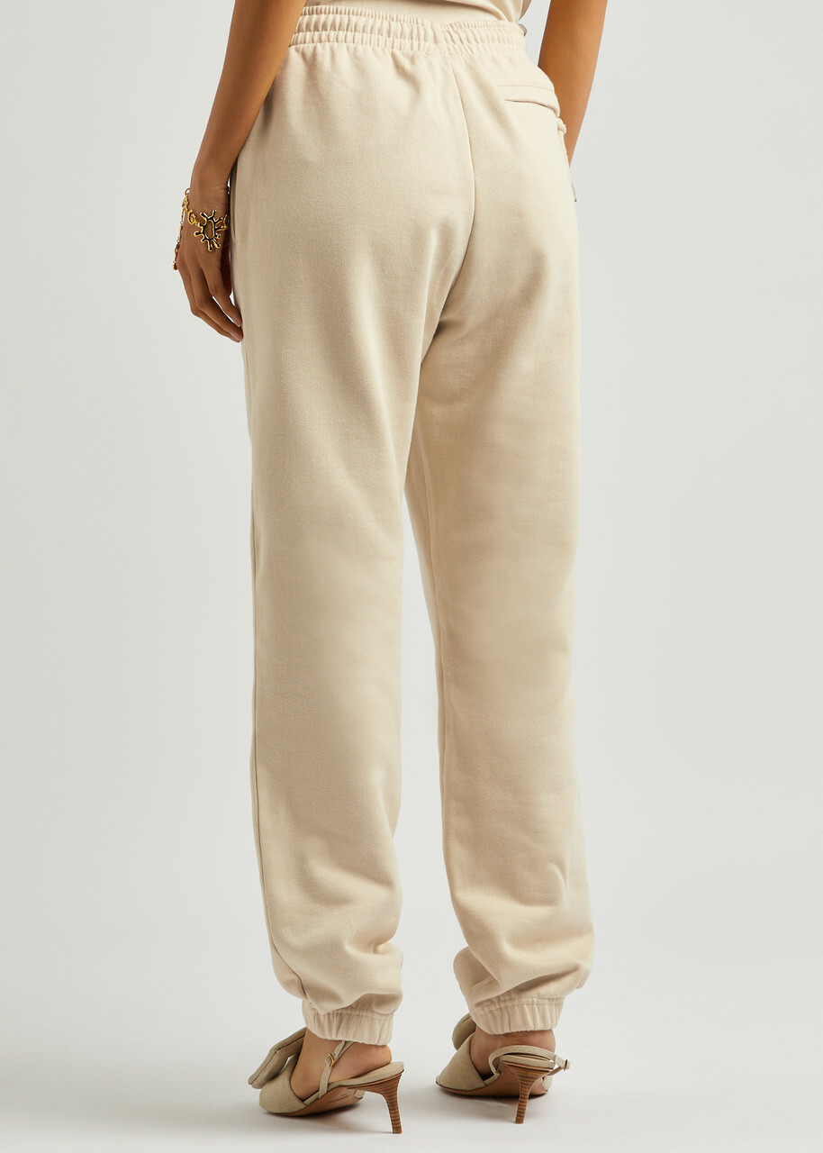 Jacquemus Le Jogging Logo Cotton Sweatpants Beige