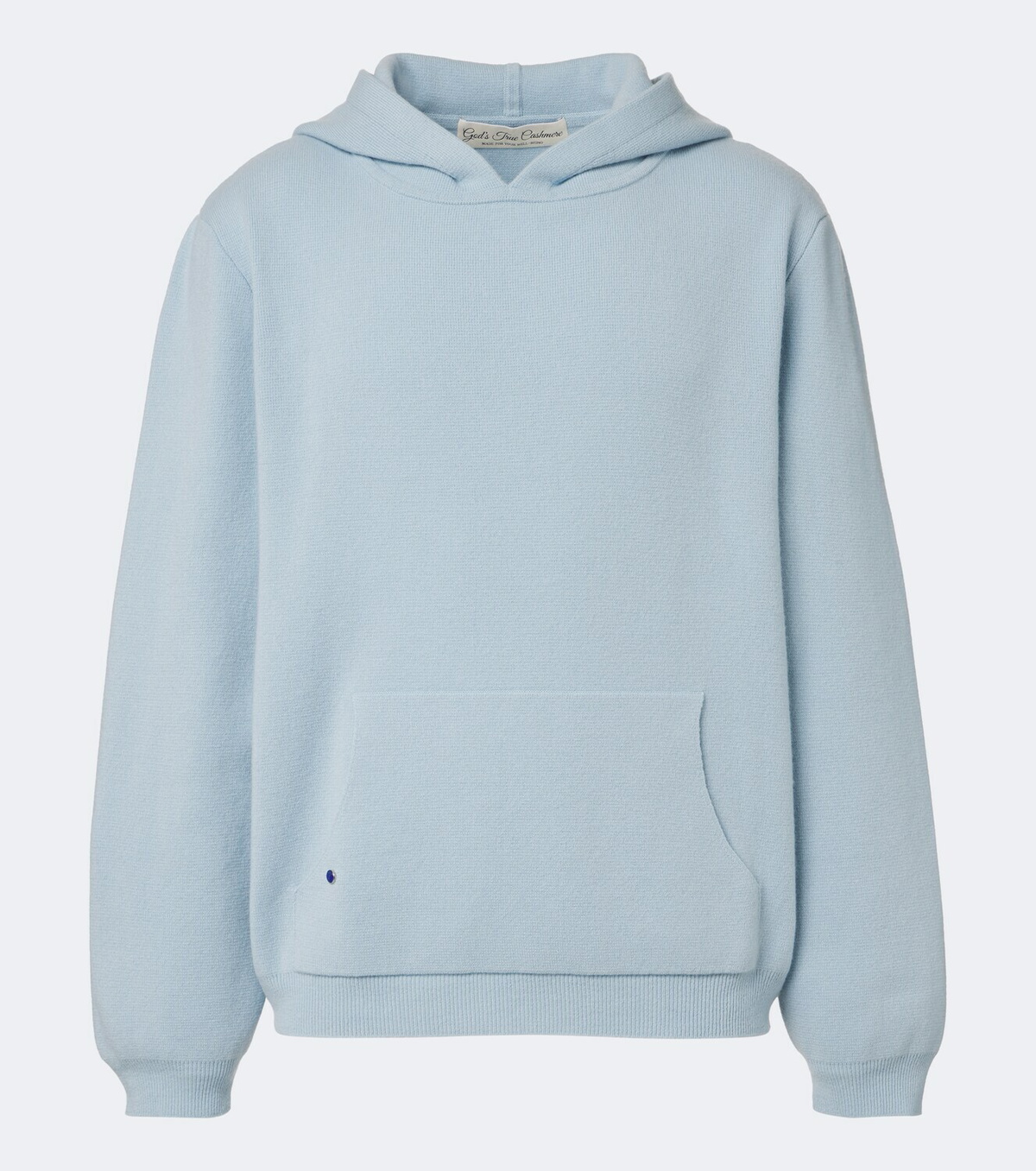 God's True Cashmere Cashmere hoodie with lapis lazuli