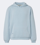 God's True Cashmere Cashmere hoodie with lapis lazuli