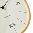 Newgate Clocks Mauritius Hovercraft Dial Wall Clock in Bamboo