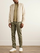 Zegna - Roccia Slim-Fit Garment-Dyed Stretch Linen and Cotton-Blend Trousers - Green