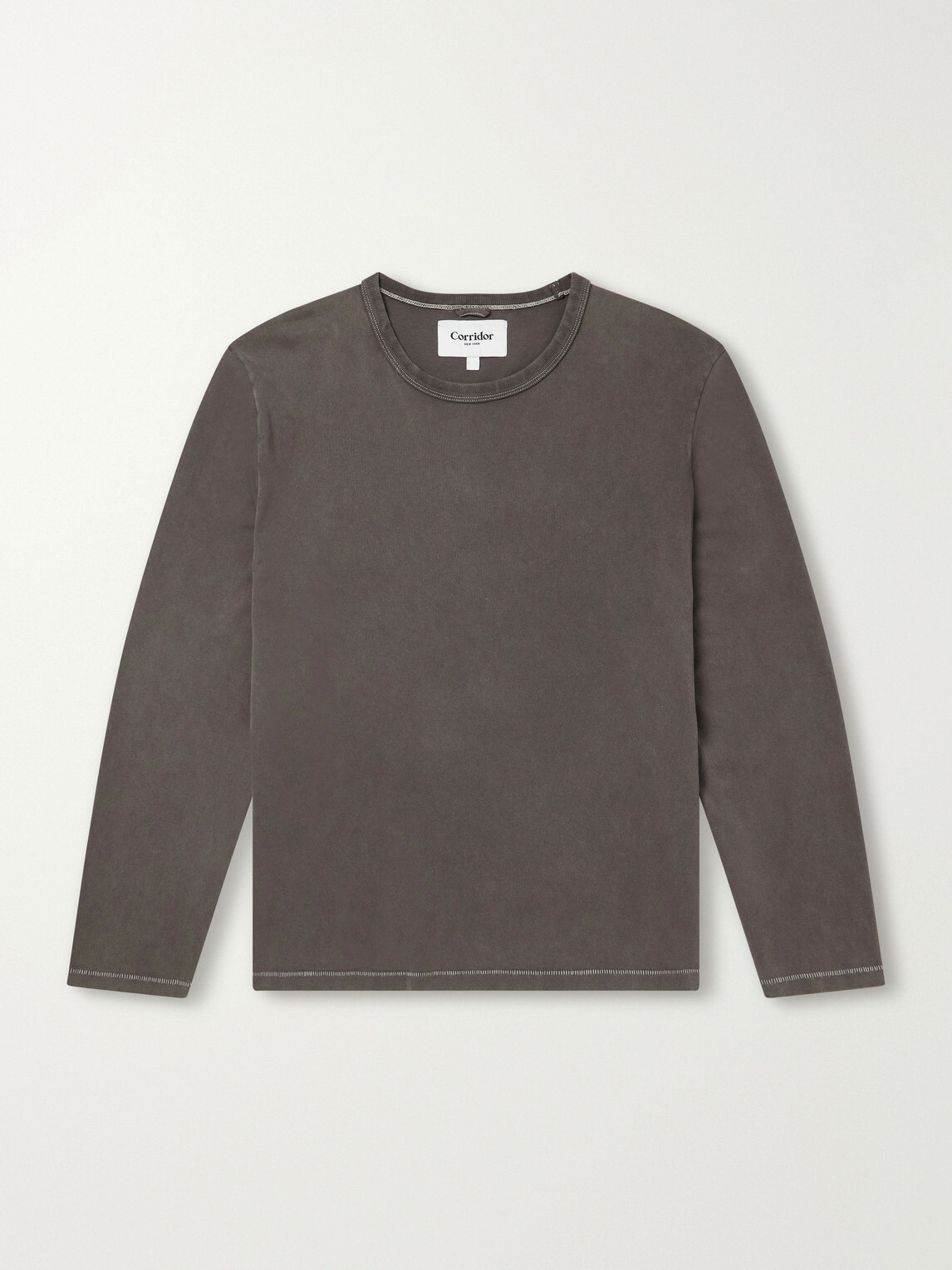 Corridor - Garment-Dyed Cotton-Jersey T-Shirt - Gray