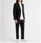 Fendi - Slim-Fit Logo-Jacquard Webbing-Trimmed Virgin Wool-Blend Suit Jacket - Black