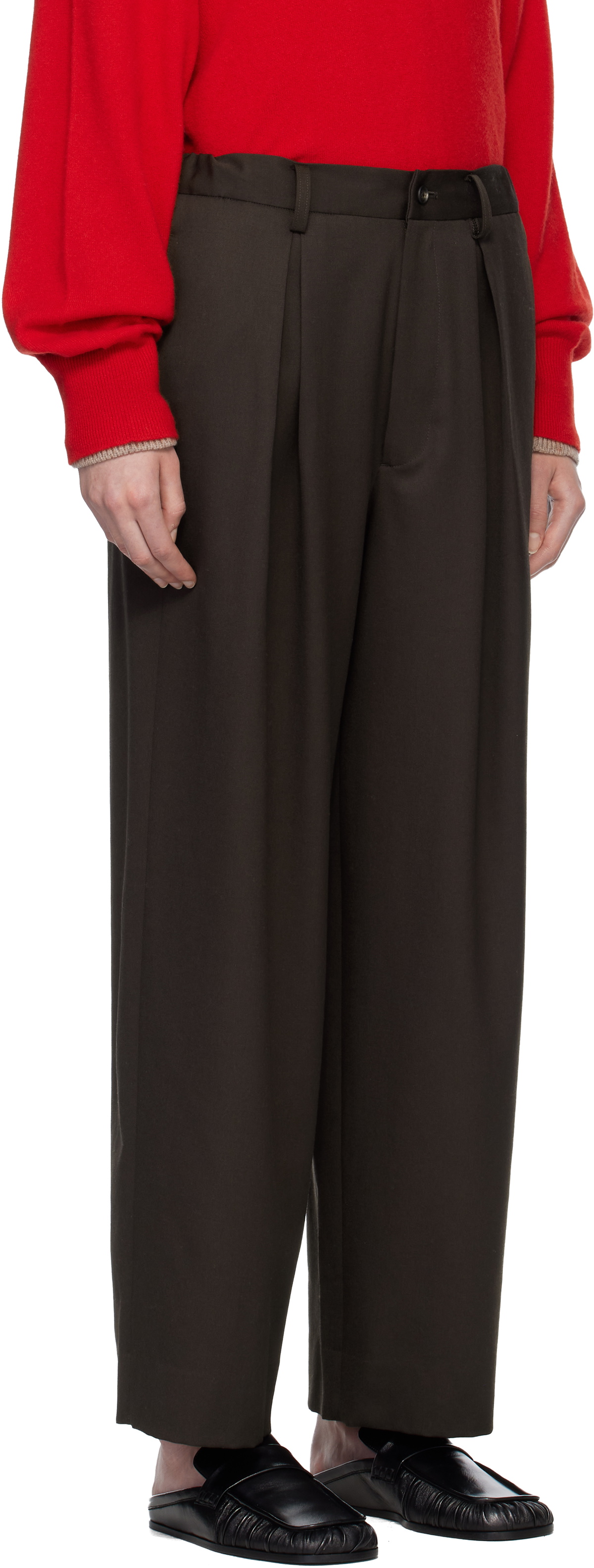 ssstein Brown Easy Wide Trousers