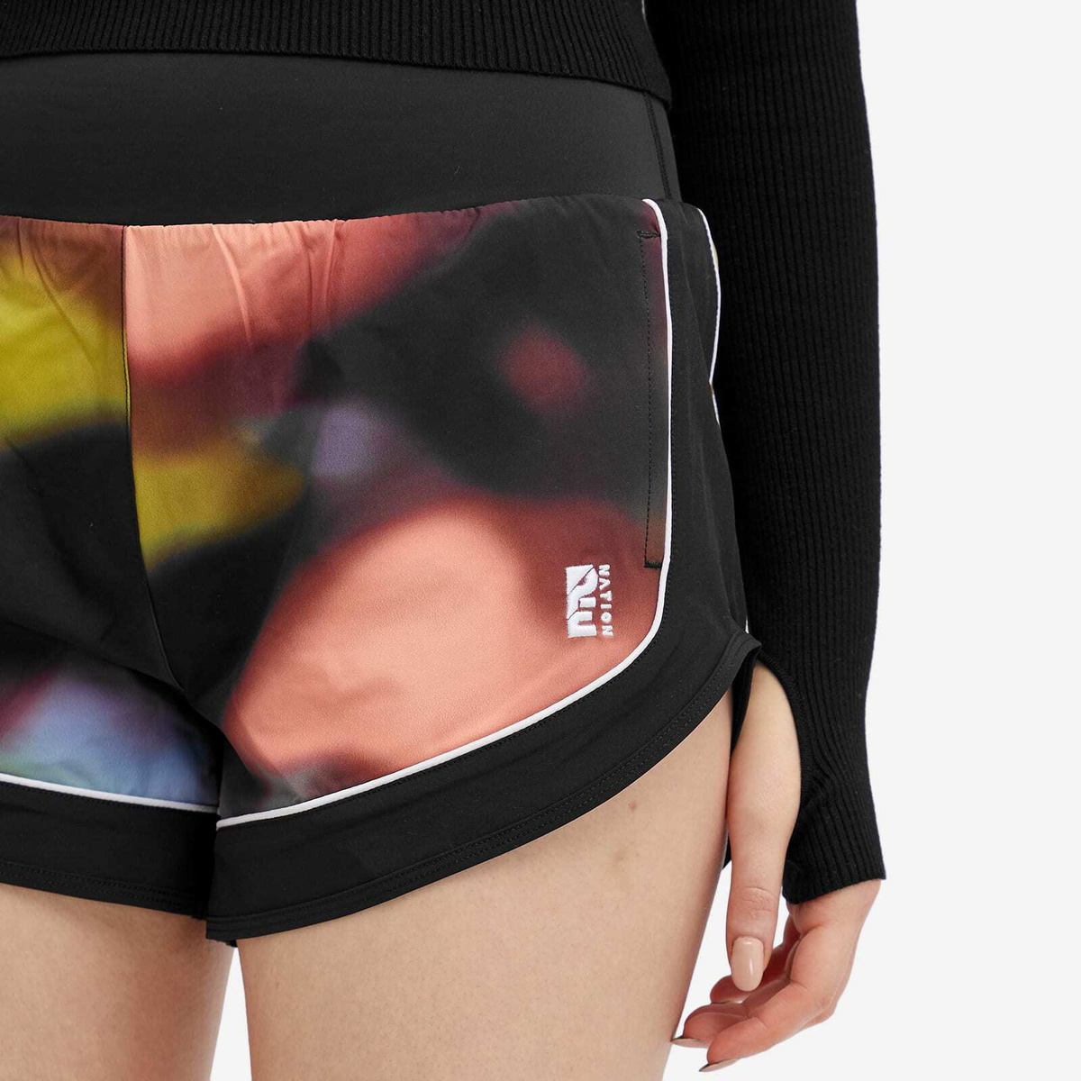 P.E Nation Women's Cyper Shorts in Blur Print