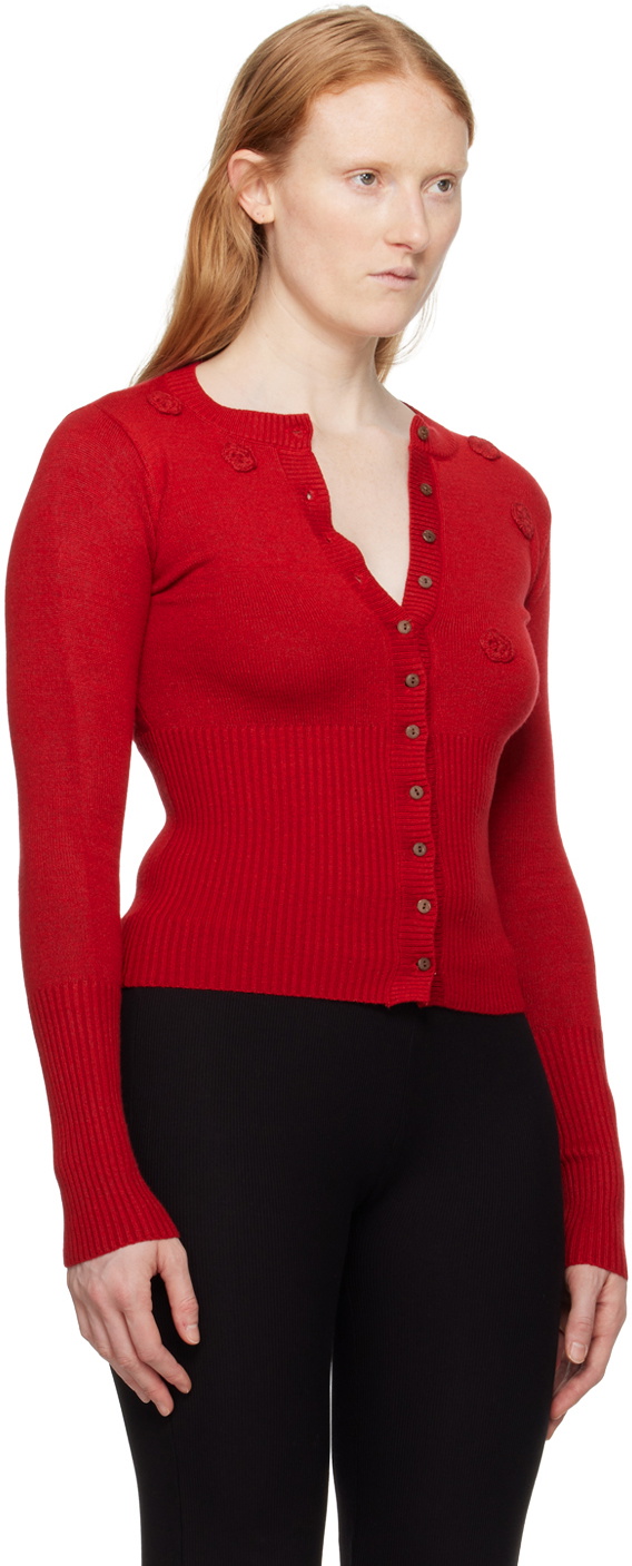 Frankies Bikinis Red Lenon Cardigan