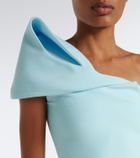 Safiyaa Blanchette one-shoulder crêpe gown