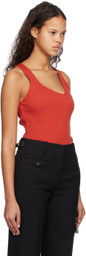 Bianca Saunders Red Asymmetric Tank Top