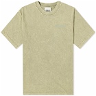Bricks & Wood Men's Script Logo Mineral Wash T-Shirt in Matcha
