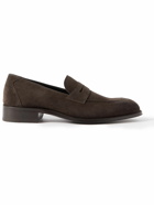 TOM FORD - Claydon Suede Penny Loafers - Brown