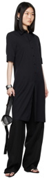 Jil Sander Navy Spread Collar Midi Dress