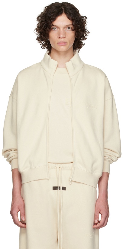 Photo: Essentials Off-White Full Zip Jacket