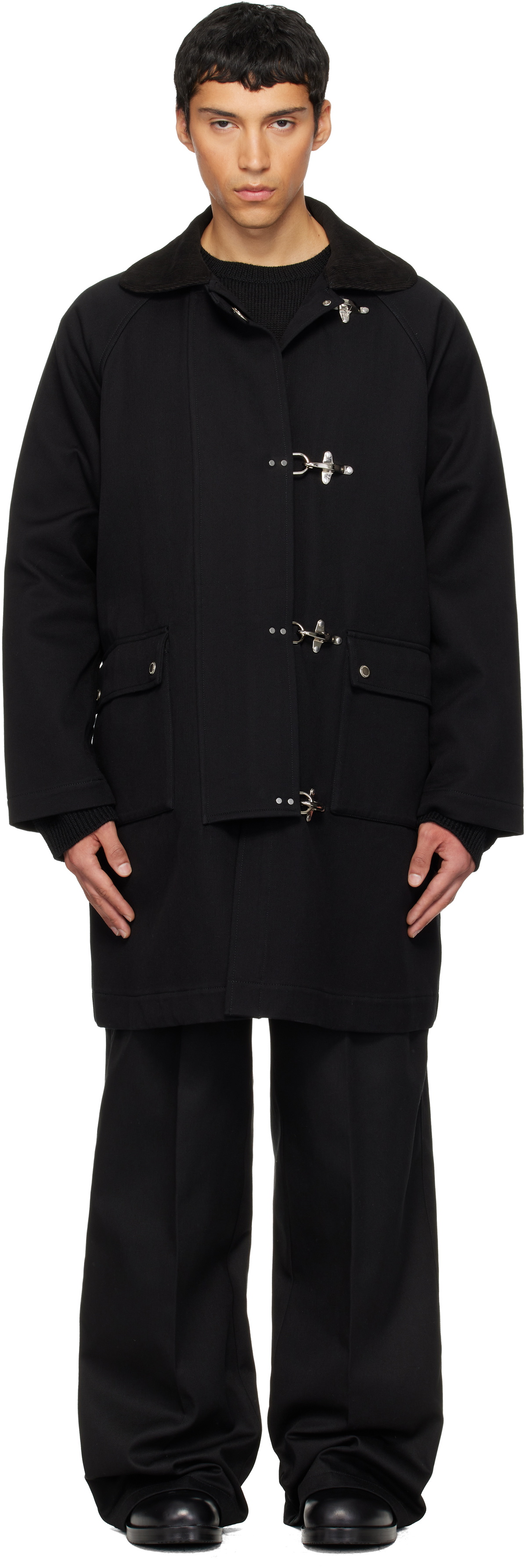 TAKAHIROMIYASHITA TheSoloist. Black Fireman Coat TAKAHIROMIYASHITA