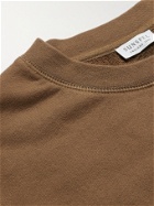 Sunspel - Brushed Loopback Cotton-Jersey Sweatshirt - Brown