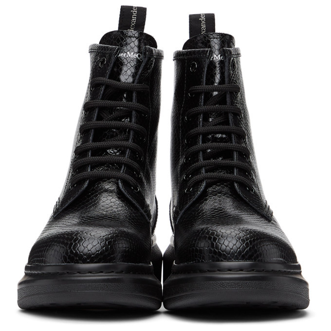 Patent croc discount lace up boots