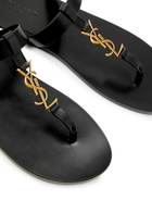 Saint Laurent Pepe 05 Leather Flip Flops Black