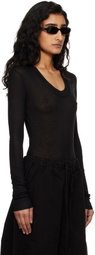 Entire Studios Black Circle Neck Bodysuit