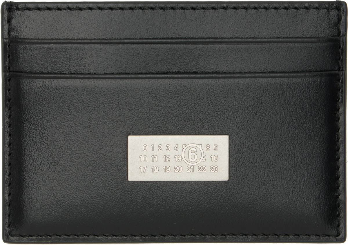 MM6 Maison Margiela Black Leather Card Holder
