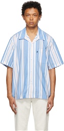 Levi's Made & Crafted Blue Stripe Relaxed Camp Short Sleeve Shirt