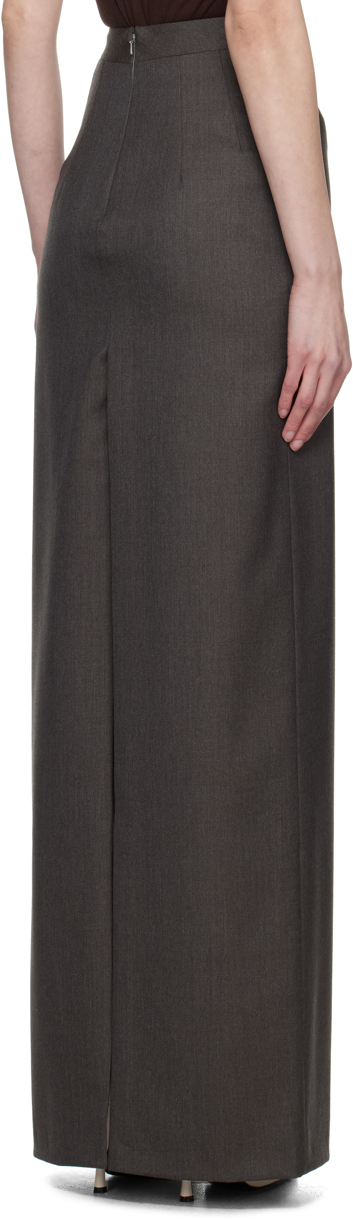 AARON ESH Gray Pencil Maxi Skirt