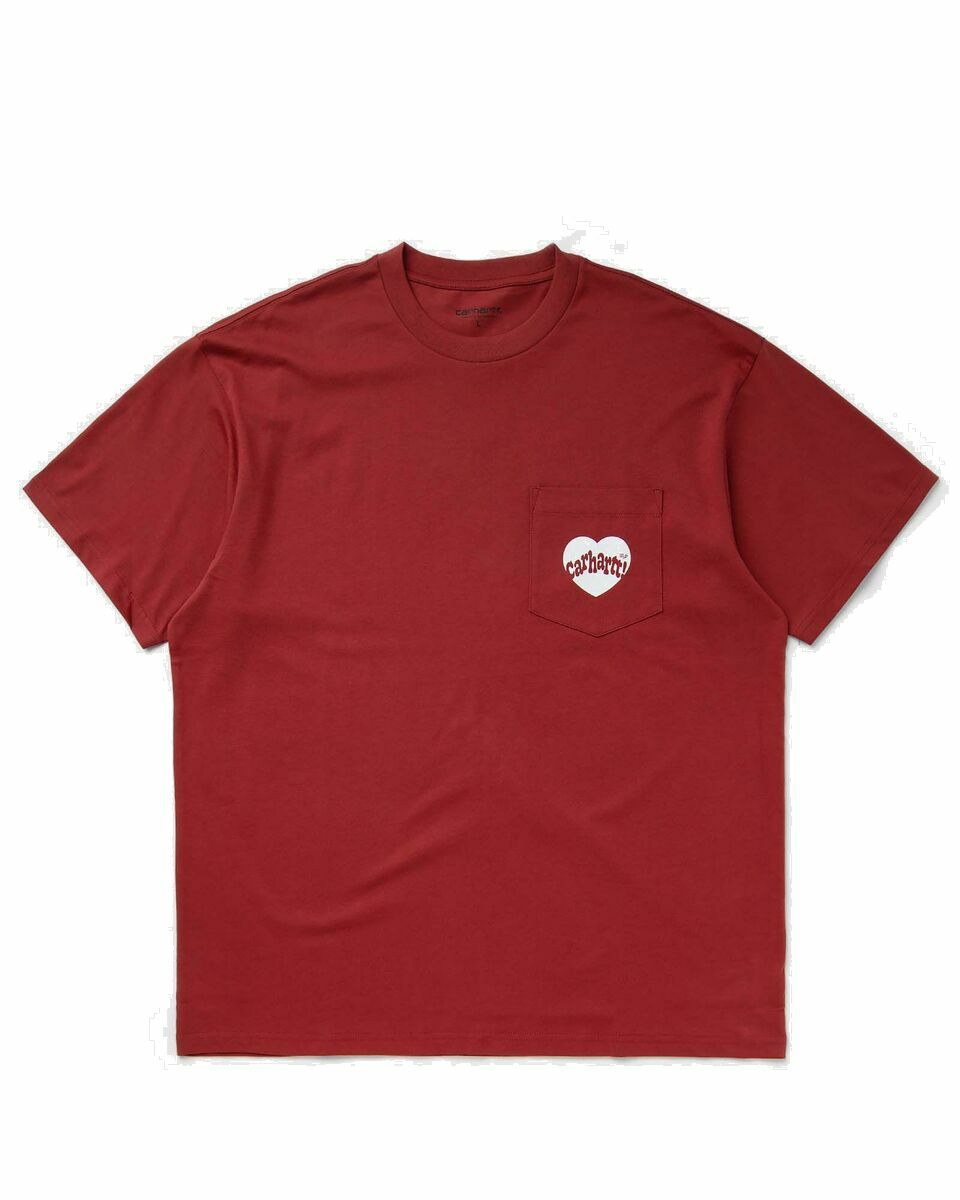 Photo: Carhartt Wip S/S Amour Pocket Tee Red - Mens - Shortsleeves