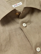 Kiton - Slim-Fit Linen-Gauze Shirt - Neutrals