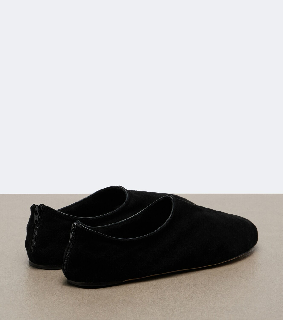 The Row Stellene suede slip-on shoes