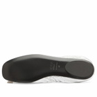 Toga Pulla Women's Metallic Leather Ballet Shoes in Silver